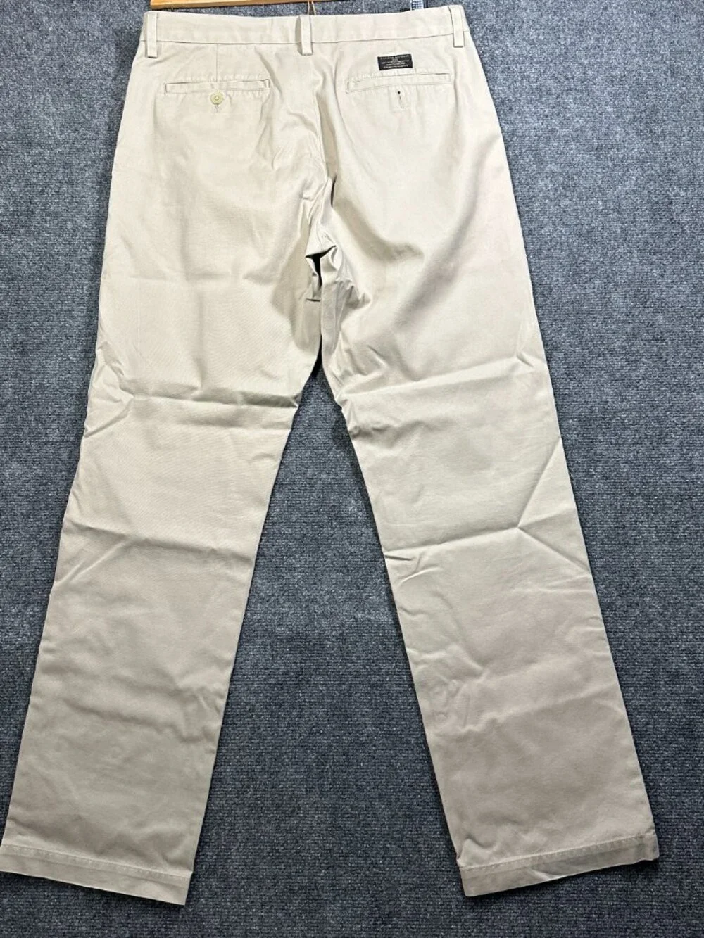 Banana Republic Pants Men 33 Gavin Chino Flat Front Straight Tan Cotton